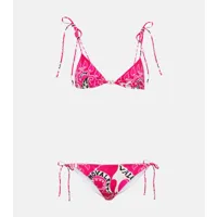 valentino bikini triangle imprimé