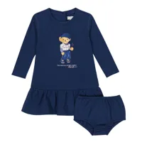 polo ralph lauren kids bébé – ensemble robe et culotte bloomer polo bear