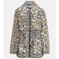 ganni veste à motif léopard
