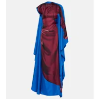 roksanda robe longue imprimée en soie