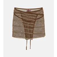 jean paul gaultier x knwls – mini-jupe portefeuille en crochet