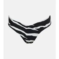 stella mccartney culotte de bikini à motif zèbre