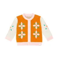 tinycottons bébé — cardigan tiny flowers en coton et laine