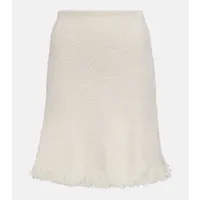 chloé mini-jupe en laine, soie et cachemire