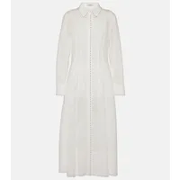 dorothee schumacher robe chemise embroidered ease en coton
