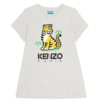 kenzo kids robe t-shirt en coton imprimé