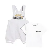 moschino kids bébé – salopette et t-shirt à logo
