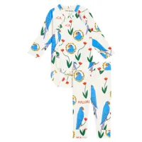 mini rodini bébé – set body et pantalon parrots en coton