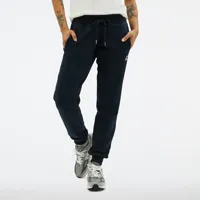 new balance femme pantalons nb small logo en noir, cotton, taille xl