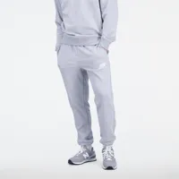 new balance homme pantalons essentials stacked logo french terry sweatpant en gris, cotton fleece, taille xs
