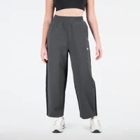 new balance femme pantalons athletics remastered textured doubleknit pant en noir, cotton, taille 2xl