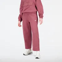 new balance femme pantalons athletics remastered textured doubleknit pant en rouge, cotton, taille s