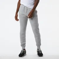new balance homme pantalons nb classic core fleece en gris, cotton, taille xl