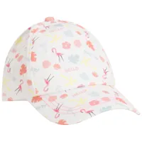 casquette imprimé fantaisie flamants roses pour bébé fille - blanc