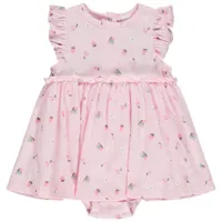 robe body en jersey froissé imprimé pour bébé fille - rose
