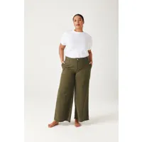 pantalon large en toile femme - 36