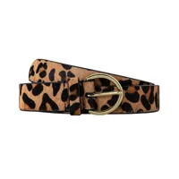 ceinture en cuir motif léopard -