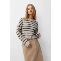 pull en maille à rayures