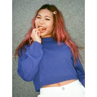 chloe kim - pull à manches longues pour femme - violet - roxy
