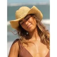 cherish summer - chapeau en paille pour femme - jaune - roxy