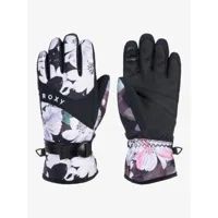 roxy jetty - gants techniques de snowboard/ski pour fille 4-16 - noir - roxy
