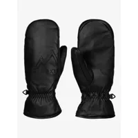 eaststorm leather - moufles de snowboard/ski techniques en cuir pour femme - noir - roxy