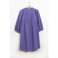robe trapèze avec fronces - violet