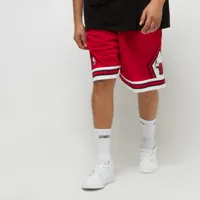 nba swingman shorts chicago bulls, mitchell & ness, apparel, red, taille: s