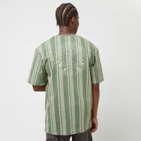 karl kani small signature striped tee, t-shirts, vêtements, dusty green/off white, taille: m, tailles disponibles:s,l