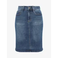 jupe en jean droite d��lav��e taille standard - femme -