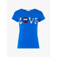 t-shirt love vampire - bleu - femme -