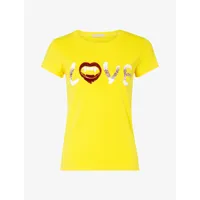 t-shirt love vampire - jaune - femme -