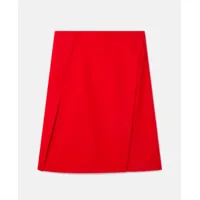 stella mccartney - jupe trapèze fendue sur le devant, femme, rouge vif, taille: 42