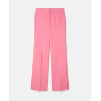 stella mccartney - pantalon de tailleur en flanelle de laine, femme, pastèque, taille: 40