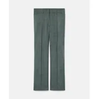 stella mccartney - pantalon de tailleur en laine moulinée, femme, pistache, taille: 36