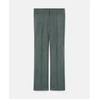 stella mccartney - pantalon de tailleur en laine moulinée, femme, pistache, taille: 38