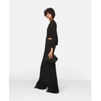 stella mccartney - high-rise wool tuxedo trousers, femme, noir nuit, taille: 34