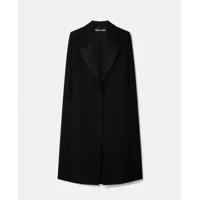 stella mccartney - manteau cape de smoking, femme, noir, taille: 46