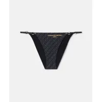 stella mccartney - culotte de bikini imprime s wave, femme, noir et gris, taille: l