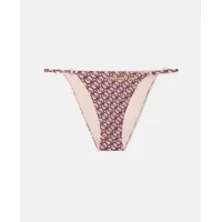 stella mccartney - culotte de bikini imprime s wave, femme, rose/bordeaux, taille: m