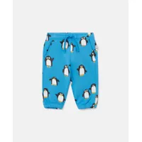 stella mccartney - pantalon de jogging imprimé pingouin, femme, bleu marine, taille: 18m