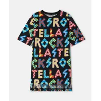 stella mccartney - robe t-shirt stella rocks, femme, noir multicolore, taille: 10