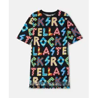 stella mccartney - robe t-shirt stella rocks, femme, noir multicolore, taille: 3