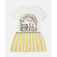 stella mccartney - robe t-shirt à imprimé stand de limonade, femme, crème, taille: 2