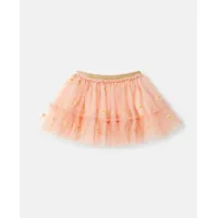stella mccartney - sunflower embroidery tutu skirt, femme, pink, taille: 3m