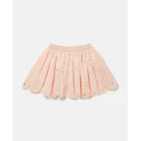 stella mccartney - bejeweled scalloped edge tutu skirt, femme, pink, taille: 10
