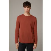 pull-over en maille levi, rouge rouille