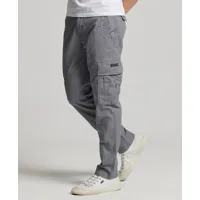 superdry homme pantalon cargo core en coton bio gris taille: 31/32