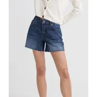 superdry femme short en jean mi-long bleu foncé taille: 35