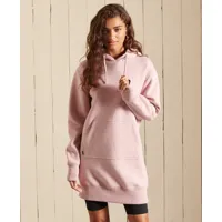 superdry femme robe sweat à capuche brodée vintage logo rose taille: 34